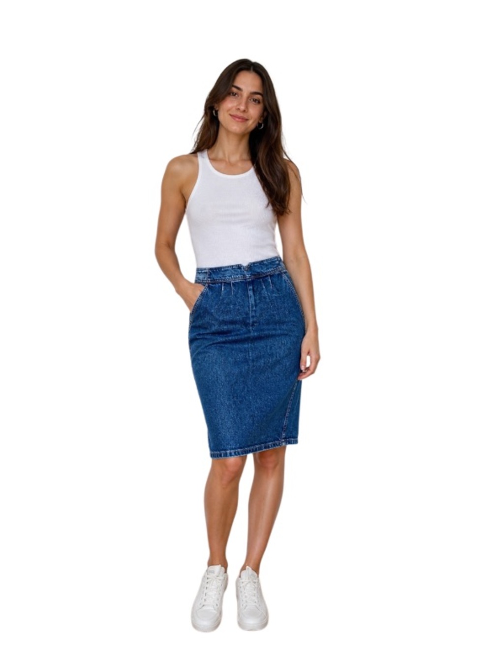 NWT Gap Denim Midi Pencil Skirt